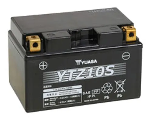 YUASA YTZ10S Factory Activated, Maintenance Free 12v Battery